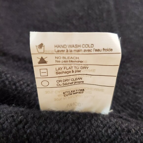 VINCE SZ M Wool Cashmere Alpaca Blend Long Cardigan Mock Neck Sweater in Black - Picture 8 of 8